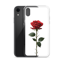 Red Rose on White iPhone Case