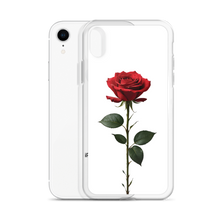 Red Rose on White iPhone Case