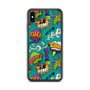 Comic Text Pattern iPhone Case