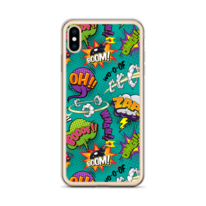 Comic Text Pattern iPhone Case