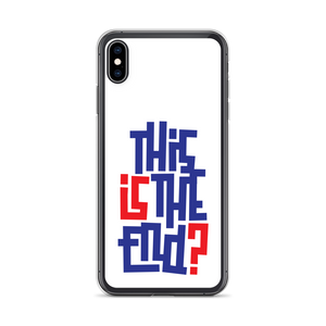 IS/THIS IS THE END? Navy Red iPhone Phone Case