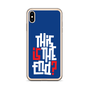 IS/THIS IS THE END? Navy Blue Reverse iPhone Phone Case