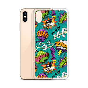 Comic Text Pattern iPhone Case