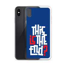 IS/THIS IS THE END? Navy Blue Reverse iPhone Phone Case