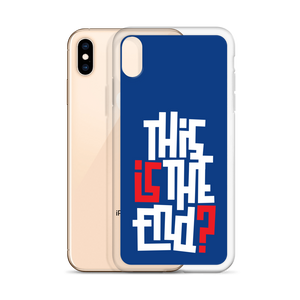 IS/THIS IS THE END? Navy Blue Reverse iPhone Phone Case