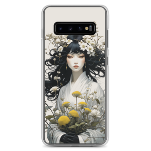 Oriental Lady with Yellow Flowers Samsung Case