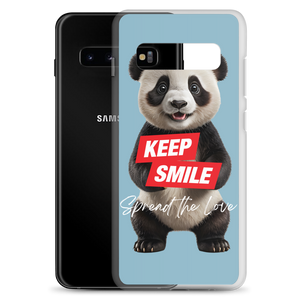 Keep Smile Blue Panda Samsung Case