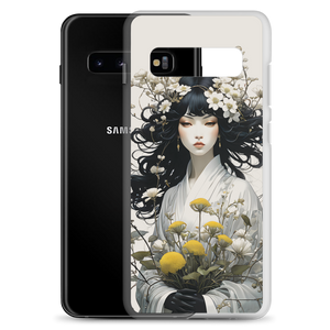 Oriental Lady with Yellow Flowers Samsung Case