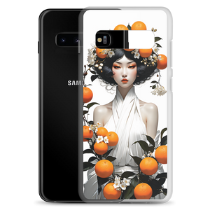 Oriental Lady with Orange Fruits Samsung Case