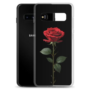 Red Rose on Black Samsung Case