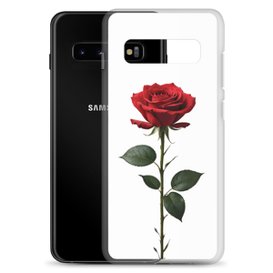 Red Rose on White Samsung Case