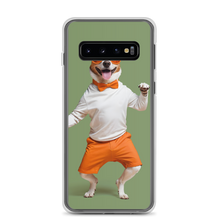 Funny Dancing Dog Green Samsung Case