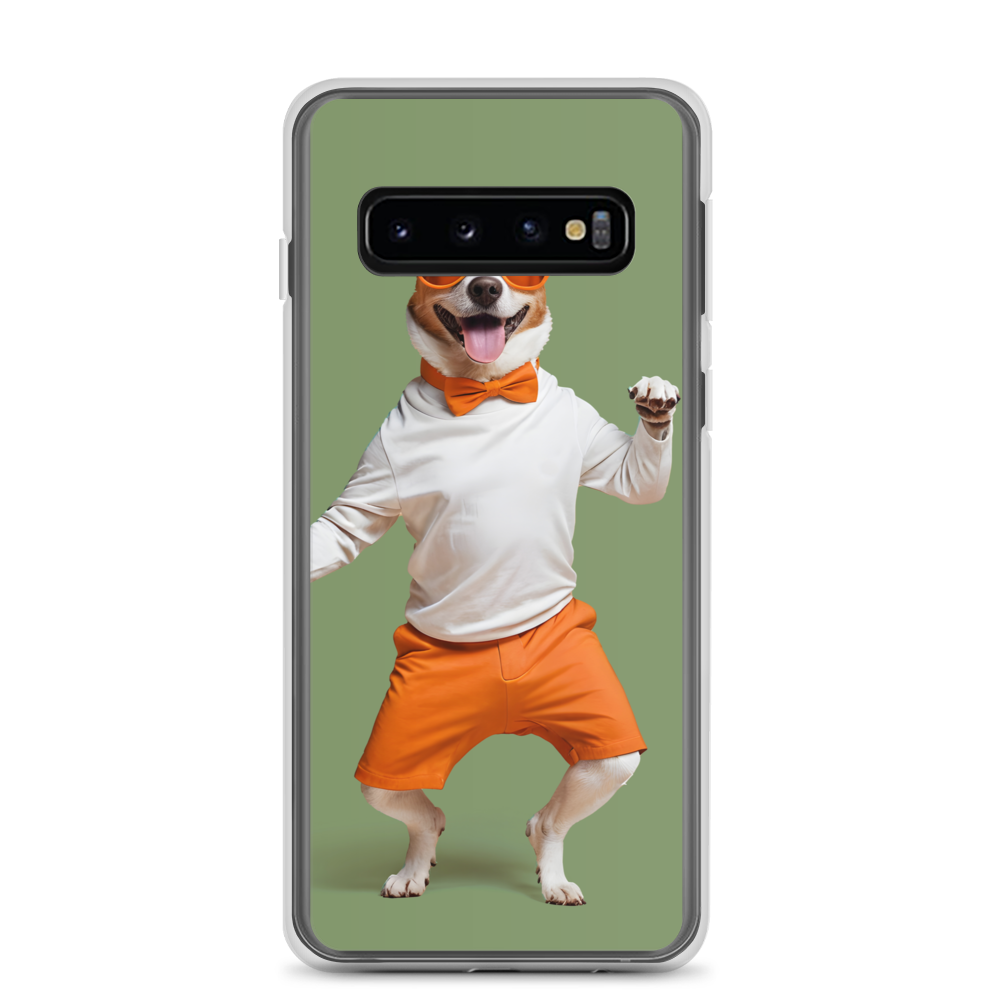 Funny Dancing Dog Green Samsung Case