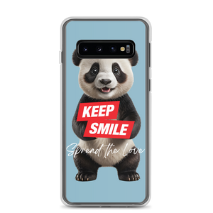 Keep Smile Blue Panda Samsung Case