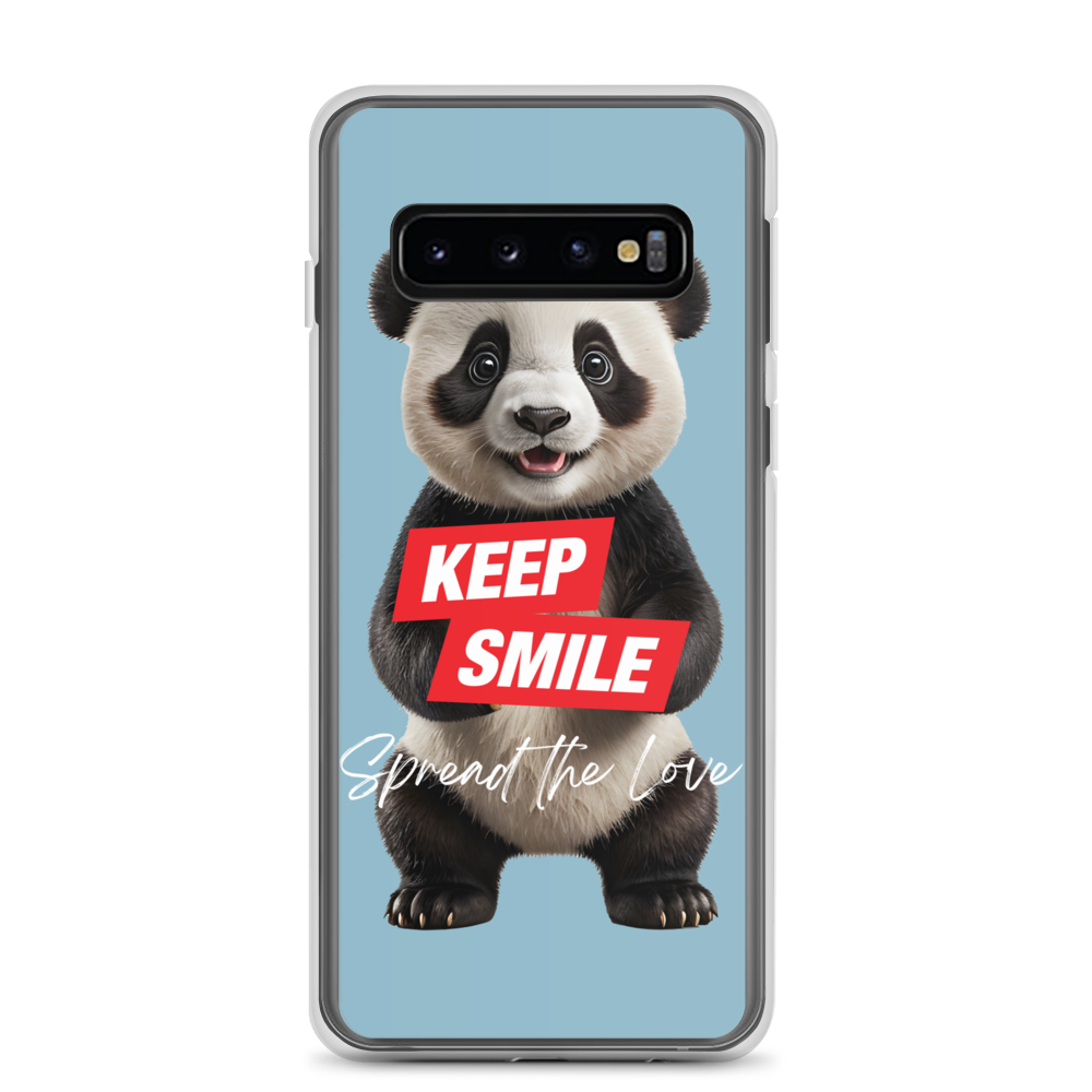 Keep Smile Blue Panda Samsung Case