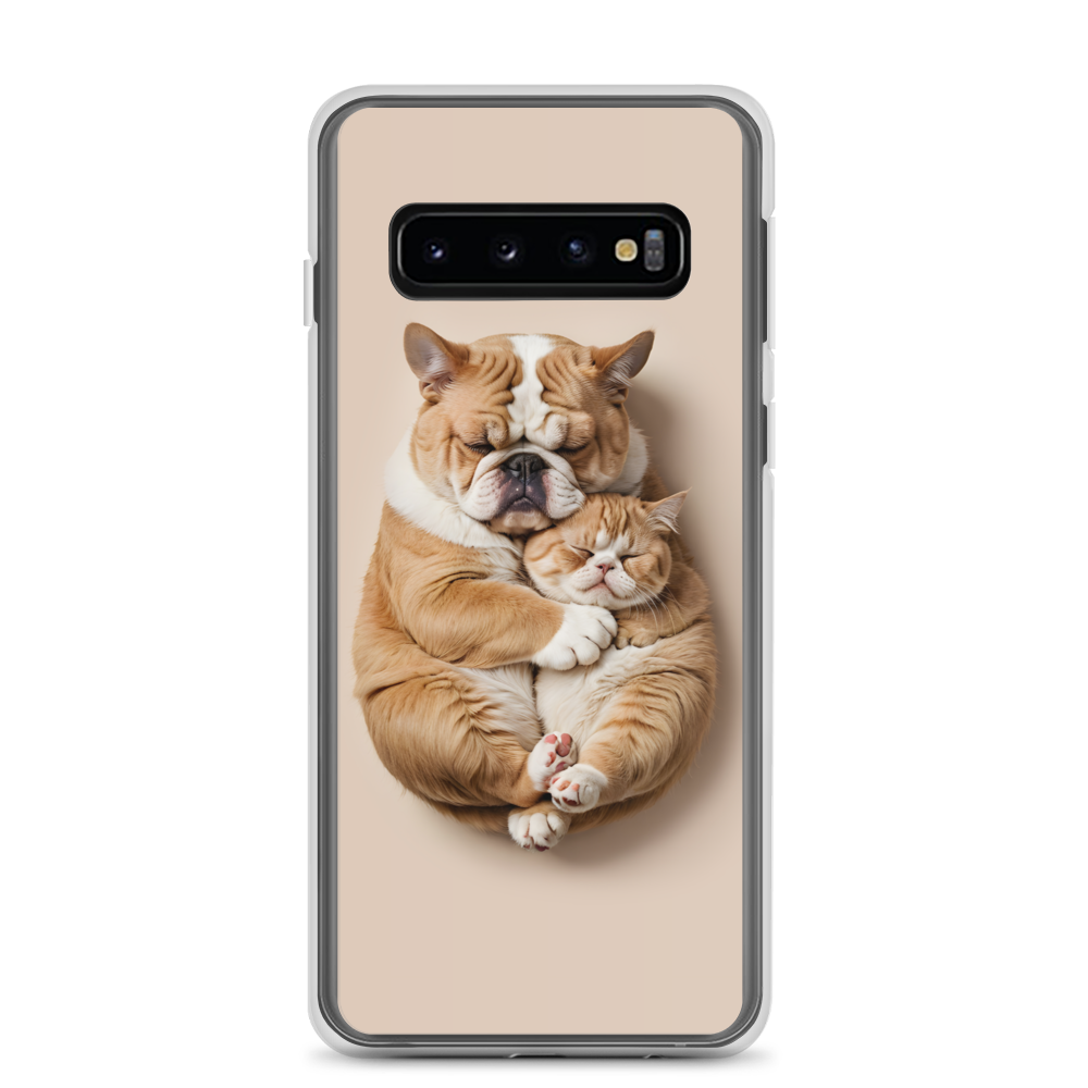 Cute Baby Cat and Dog Sleep Samsung Case