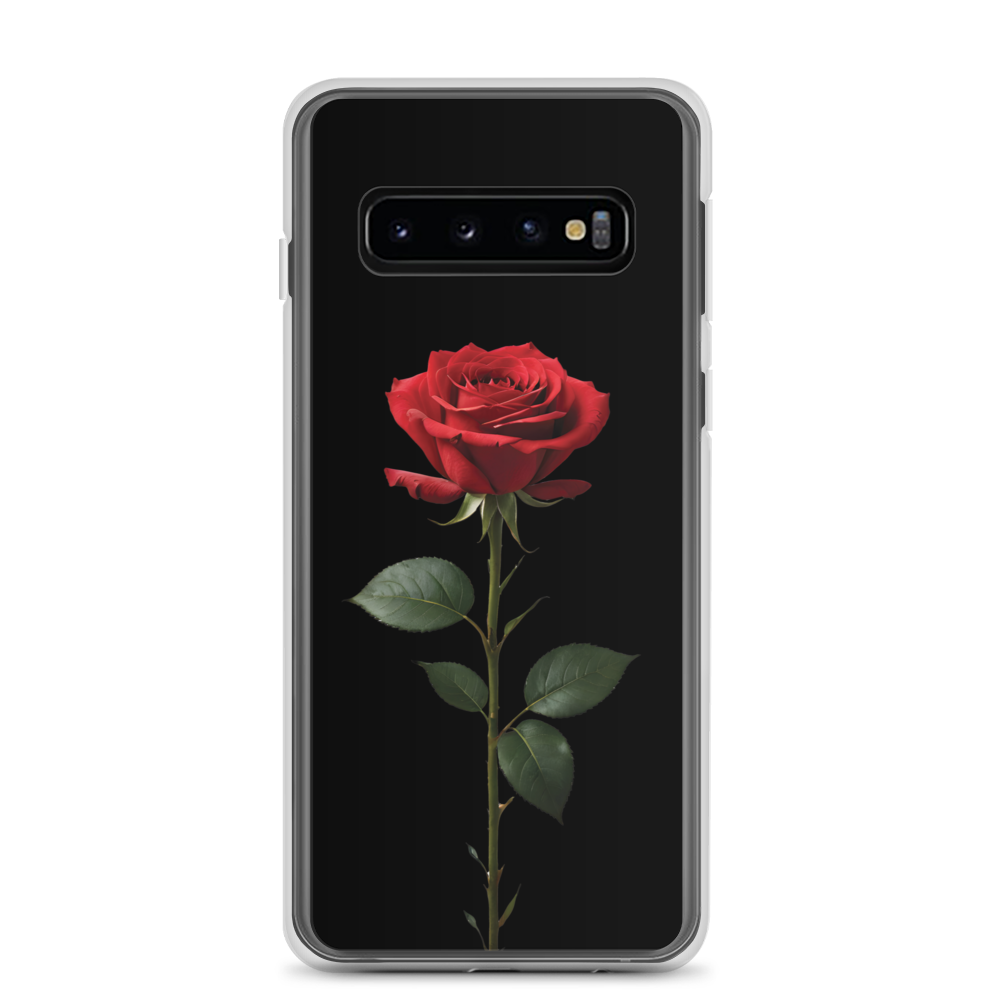 Red Rose on Black Samsung Case