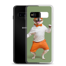 Funny Dancing Dog Green Samsung Case