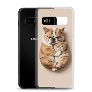 Cute Baby Cat and Dog Sleep Samsung Case