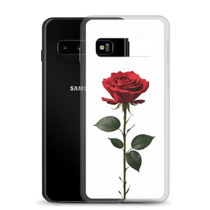 Red Rose on White Samsung Case