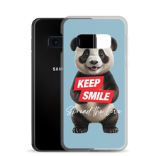 Keep Smile Blue Panda Samsung Case