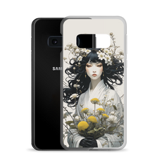 Oriental Lady with Yellow Flowers Samsung Case