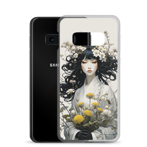 Oriental Lady with Yellow Flowers Samsung Case