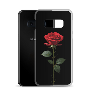 Red Rose on Black Samsung Case