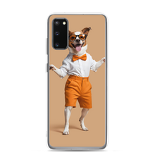 Happy Dancing Dog Beige Samsung Case