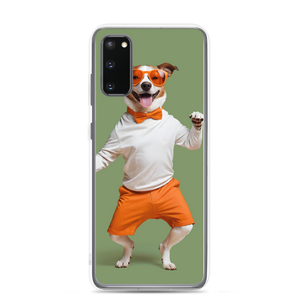 Funny Dancing Dog Green Samsung Case