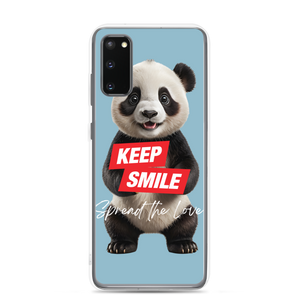 Keep Smile Blue Panda Samsung Case