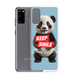 Keep Smile Blue Panda Samsung Case