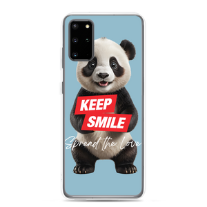 Keep Smile Blue Panda Samsung Case