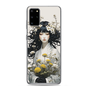 Oriental Lady with Yellow Flowers Samsung Case