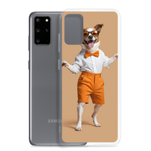 Happy Dancing Dog Beige Samsung Case