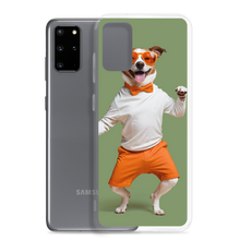 Funny Dancing Dog Green Samsung Case