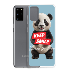 Keep Smile Blue Panda Samsung Case