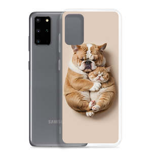 Cute Baby Cat and Dog Sleep Samsung Case