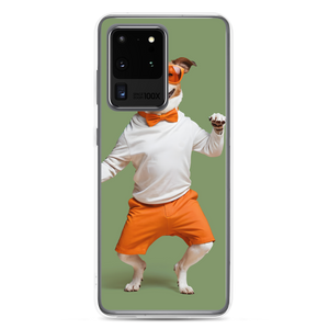 Funny Dancing Dog Green Samsung Case