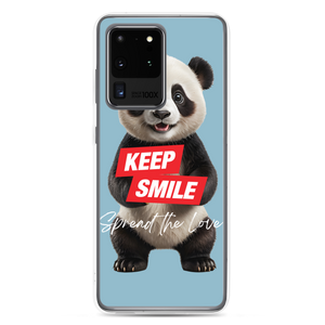 Keep Smile Blue Panda Samsung Case