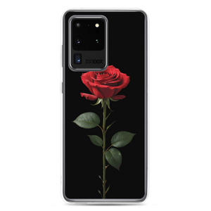 Red Rose on Black Samsung Case