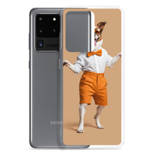 Happy Dancing Dog Beige Samsung Case