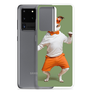 Funny Dancing Dog Green Samsung Case