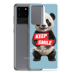 Keep Smile Blue Panda Samsung Case