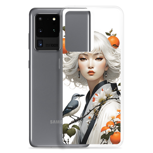 Oriental Lady with Orange and Bird Samsung Case