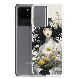 Oriental Lady with Yellow Flowers Samsung Case