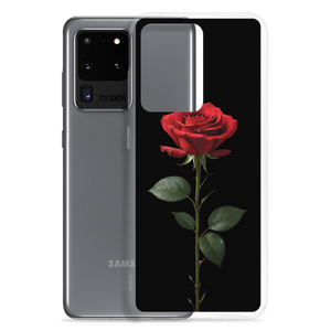 Red Rose on Black Samsung Case