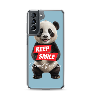 Keep Smile Blue Panda Samsung Case