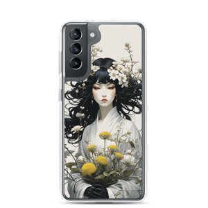 Oriental Lady with Yellow Flowers Samsung Case