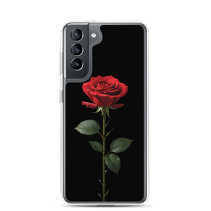 Red Rose on Black Samsung Case